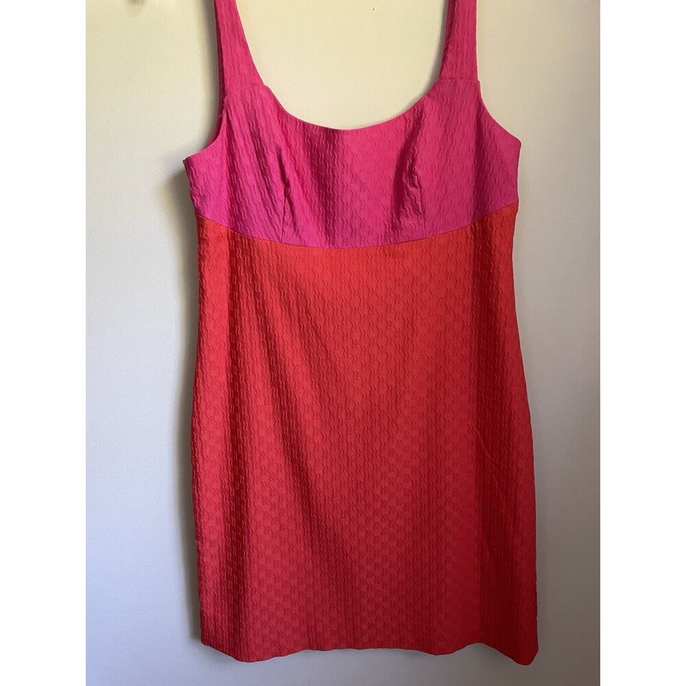 J. Crew Women’s Colorblock Sheath Dress size 4 Pink Red Classic Vacation